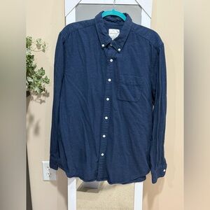 Men's American Eagle Blue Button-Down Flannel Shirt XL
